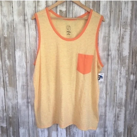 Original Use Yellow Striped Tank - Picture 1 of 3